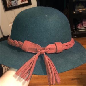 Green felt hat-From Buckle